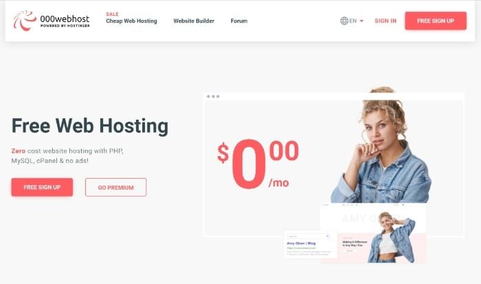 Free WordPress Hosting - 000webhost