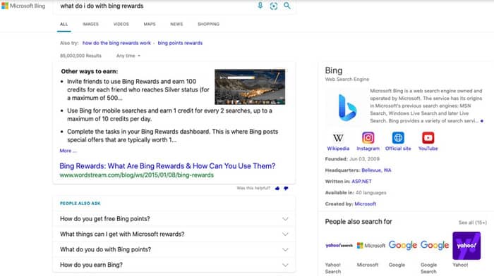 search engines microsoft bing