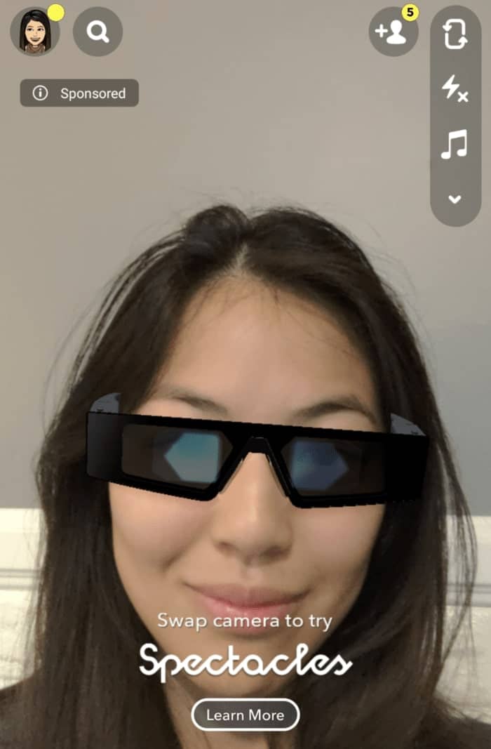 snapchat filter ad