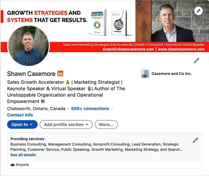 social media strategy shawn casemore linkedin profile