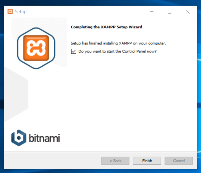 XAMPP confirmation screen