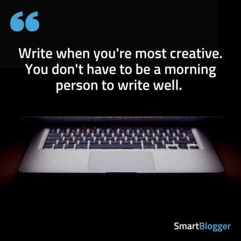 write when you're most creative