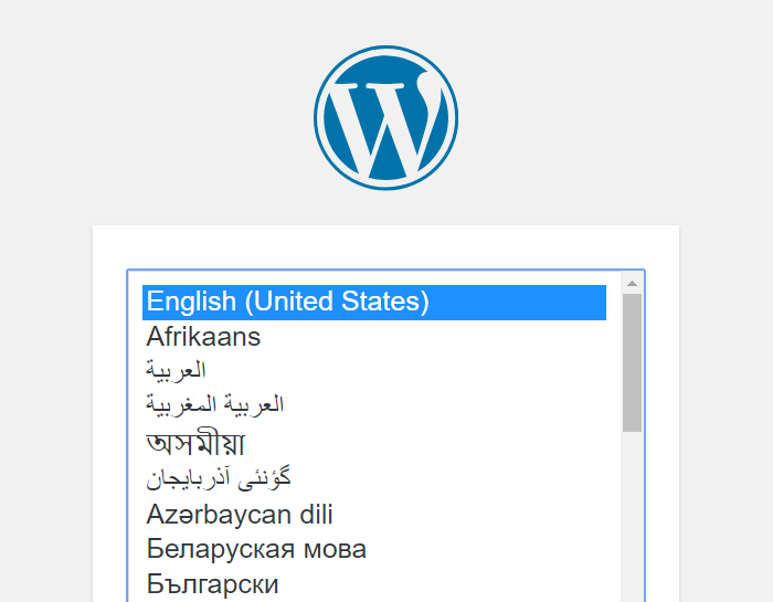 Choose your Wordpress language