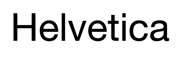 The word Helvetica written in Helvetica font