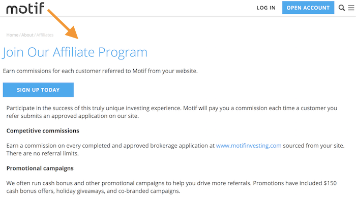 Motif Affiliate Program