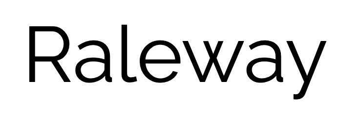 The word Raleway written in Raleway font